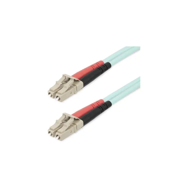 StarTech.com 25m (82ft) LC/UPC to LC/UPC OM4 Multimode Fiber Optic Cable - patch cable - 25 m - aqua - Blå - 25m
