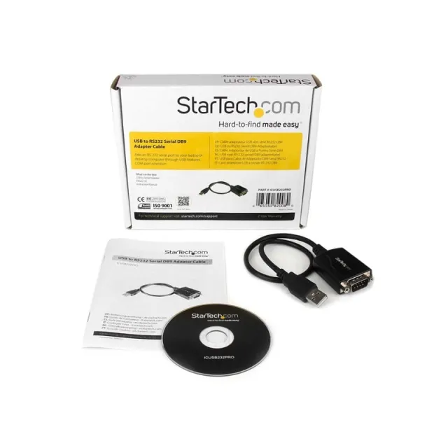 StarTech.com ICUSB232PRO USB to RS232 Serial DB9 Adapter Cable with COM Retention