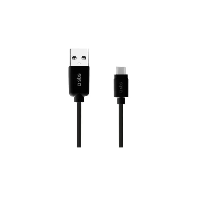 SBS TECABLEMICROC15K USB-A - USB-C Cable 1.5m - Black