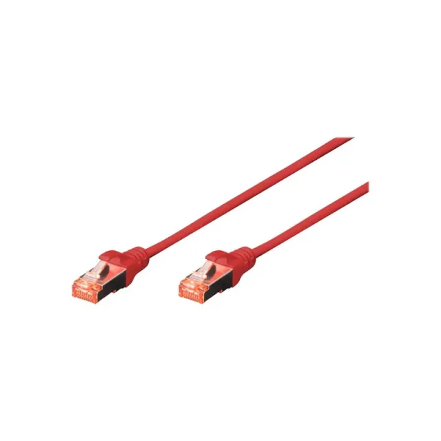 DIGITUS patch cable - 50 cm - red RAL 3020 - 0.5m