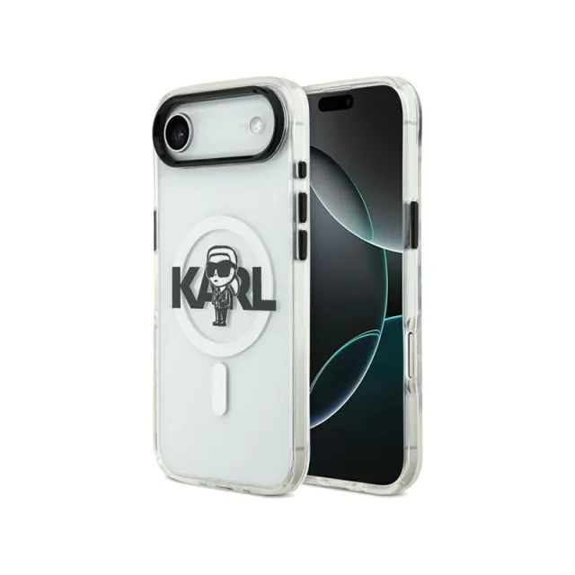 Karl Lagerfeld IML Karl Sketch Logo MagSafe Case for iPhone 17 Air - Transparent