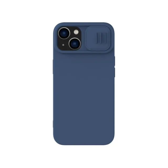 Nillkin  CamShield Silky Silicone Case iPhone 14 Plus Case Cover with Camera Cover Blue