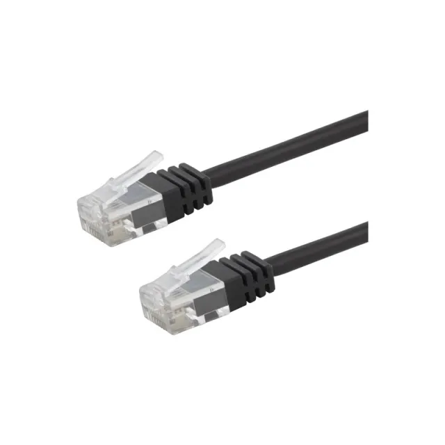 Deltaco patch cable - 3 m - black - Sort