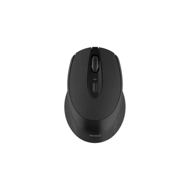 Deltaco Wireless office silent mouse USB receiver - Mus - Optisk - 4 knapper - Grå