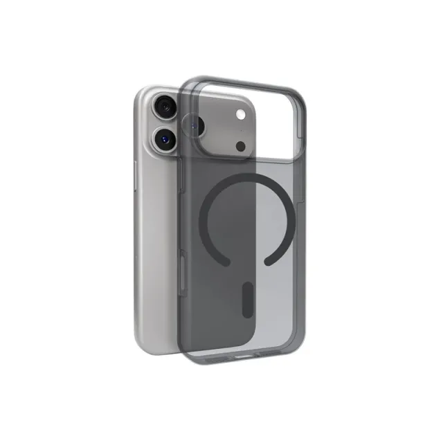 Puro Daylight Magsafe Compatible Silicone Case for iPhone 17 Pro - Translucent Black