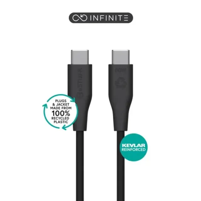eSTUFF ES604380 USB-kabel - 3 m - USB 2.0 - USB C - USB C - Sort