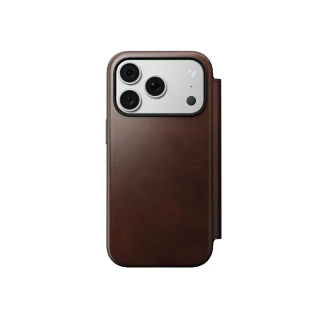 Nomad Modern Leather Folio - rustic brown (Horween) - iPhone 18 Pro/17 Pro