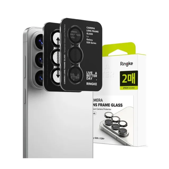 Ringke Camera Frame Protector 2-Pack Camera Protector for Samsung Galaxy S26 / S26+ - Black