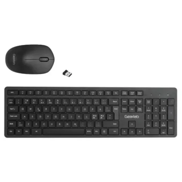 eSTUFF GLB212011-NORDICCOMBO - Tastatur & Mus - Trådløs - Kontor - Nordisk - Sort