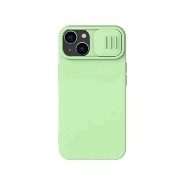 Nillkin CamShield Silky Silicone Case iPhone 14 Plus Case with Camera Cover Green