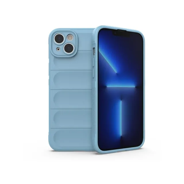 Hurtel Magic Shield Case for iPhone 14 Plus Flexible Armored Case Light Blue