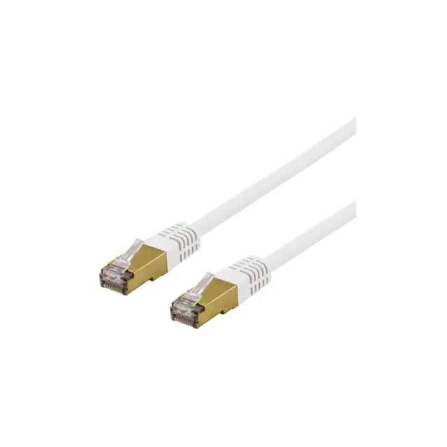 Deltaco SFTP-63VAH - patch cable - 3 m - white - Hvid - 3m