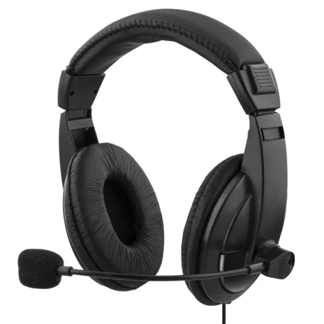 Deltaco HL-56 Ledningsført Headset - Sort - GEEKD.dk