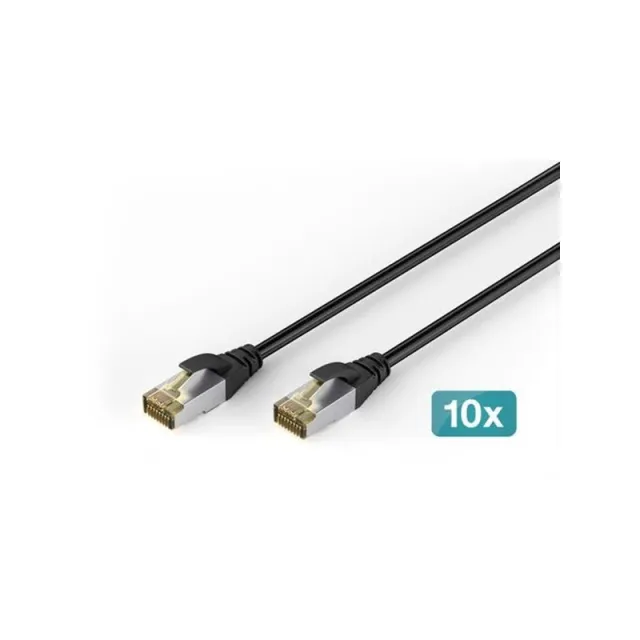 DIGITUS patch cable - 5 m - black - Sort