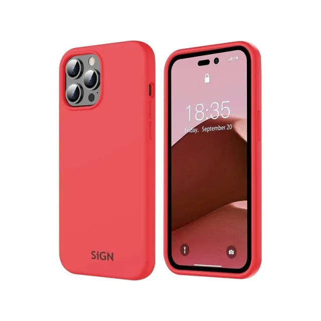 SiGN Liquid Silicone Case for iPhone 14 Pro Max - Red