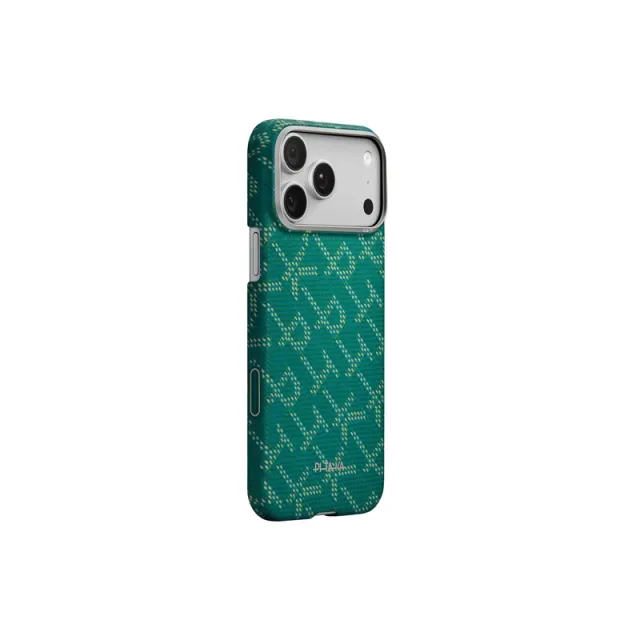 PITAKA Ultra-Slim Case - Monogram-Gold/Green - iPhone 17 Pro Max