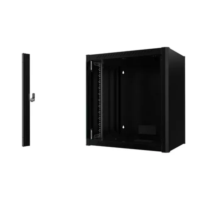 Lanview RWM12U45BL - 12U - Wall mounted rack - 19" - Sort