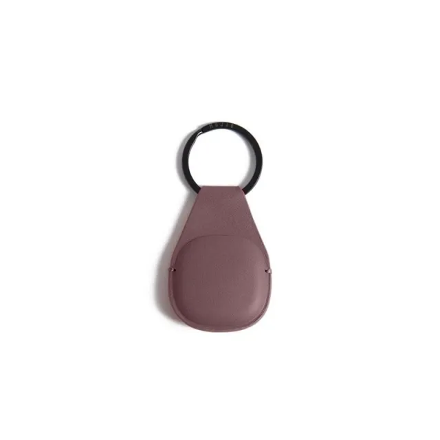 Mujjo Leather AirTag Keychain - Bronze Red