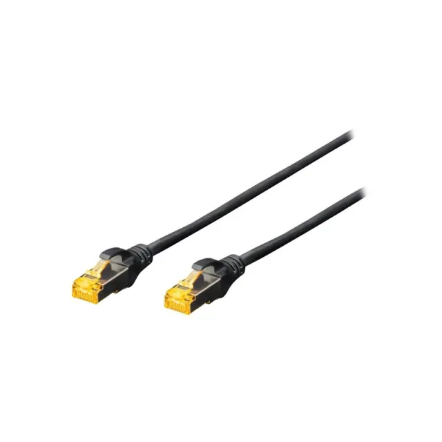 DIGITUS Professional patch cable - 25 cm - black - Sort - 0.25m