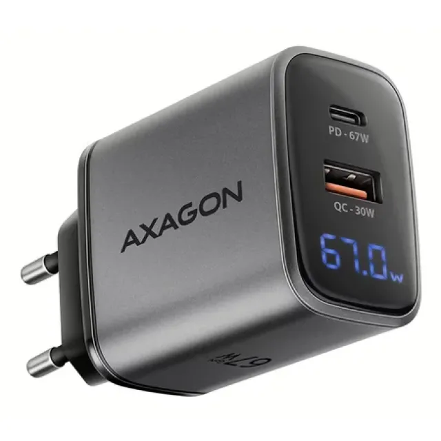 Axagon ACU-PQ67D - Strømforsyning - Sort, Grå
