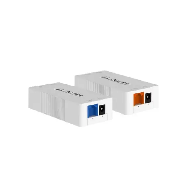 Lanview LVN-100MB-POE30W-EXTENDER-800M Forlænger - 800 m - 2x Ethernet-porte - Hvid