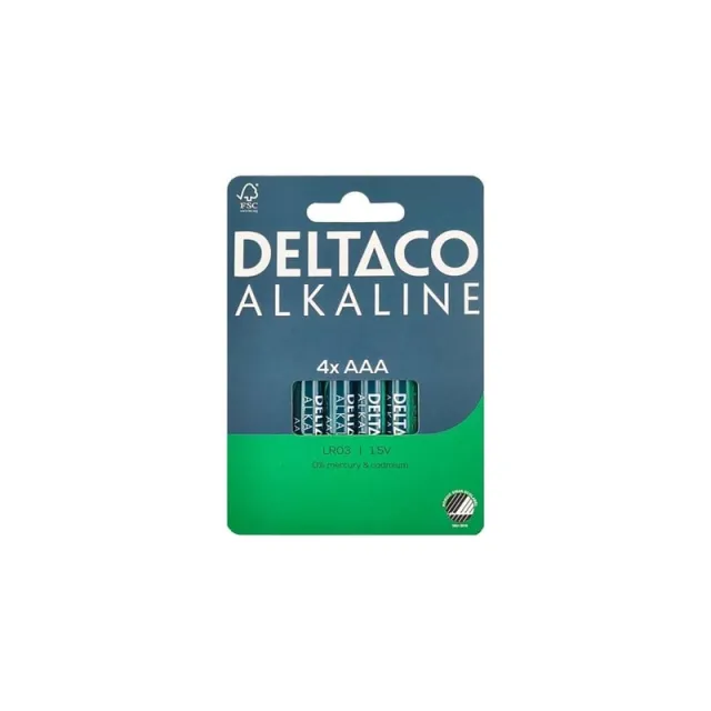 Deltaco battery - 4 x AAA / LR03 - Alkaline