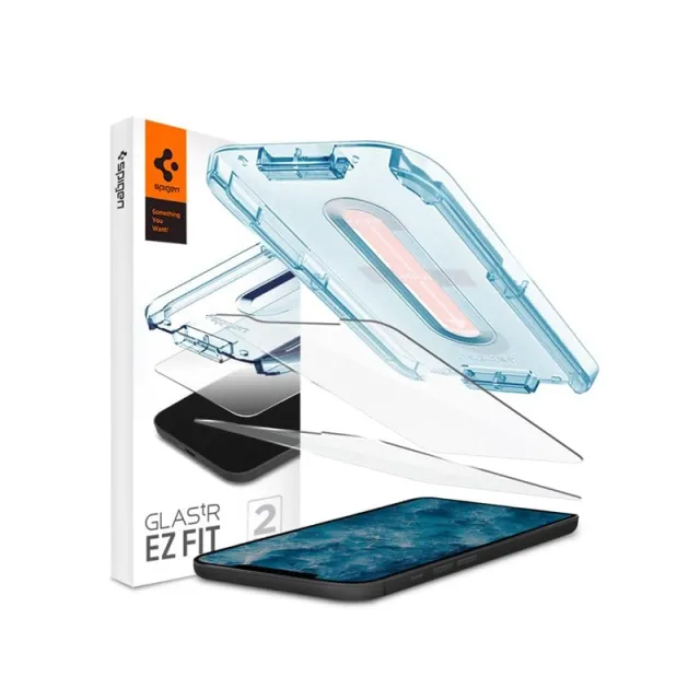 Spigen Glas tR EZ Fit - 2 Pack - iPhone 12/Pro