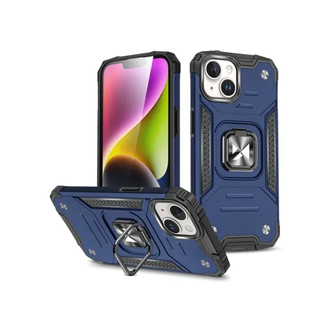 Wozinsky Ring Armor iPhone 15 Plus iPhone 15 Plus Ring Armor Case - Blue
