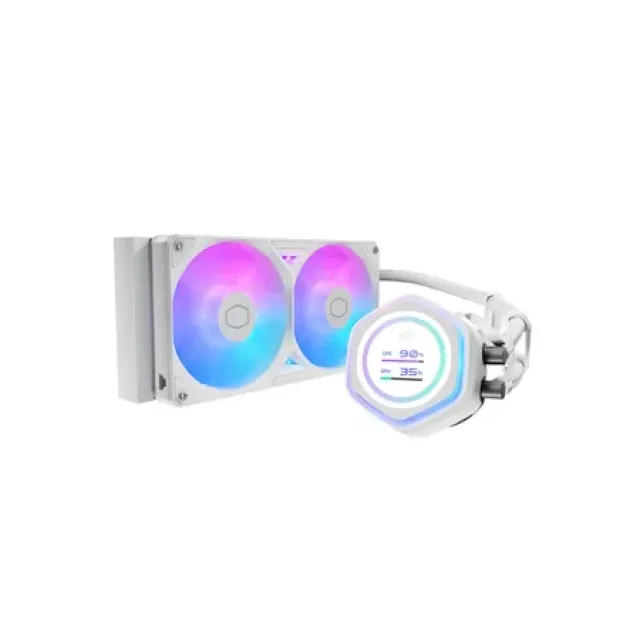 Cooler Master MasterLiquid Atmos II LCD - CPU Væskekølingssæt - 120 mm - Hvid