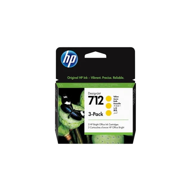 HP 712 / 3ED79A 3-Pack Yellow Ink