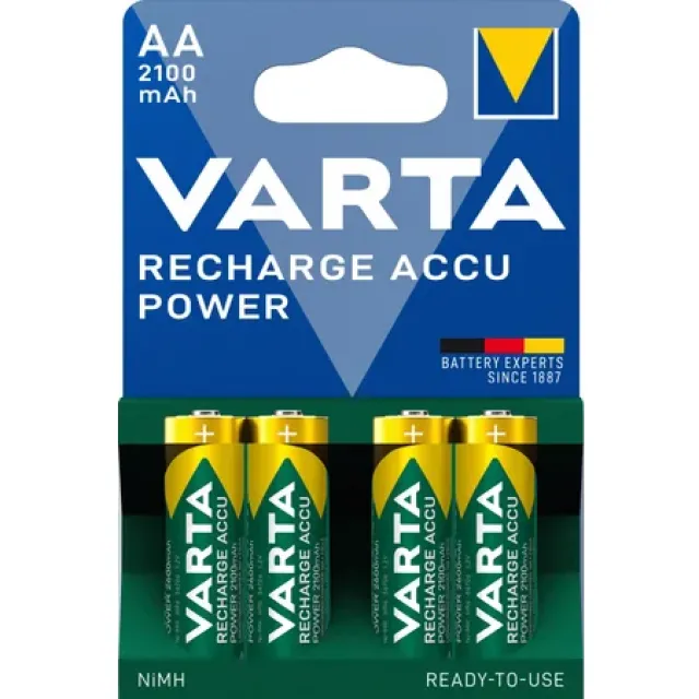Varta 56706 Batteri - 4 stk - Genopladeligt batteri - Nikkel-Metalhydrid (NiMH) - 2100 mAh