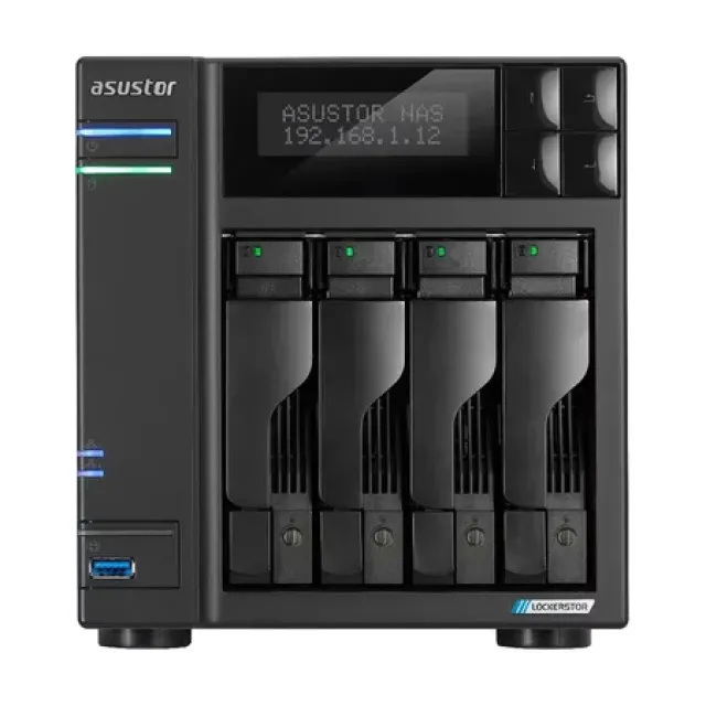 Asustor LOCKERSTOR 4 Gen2+ NAS-server - 4x drev - Ingen - 0, 1, 5, 6, 10, JBOD - Desktop