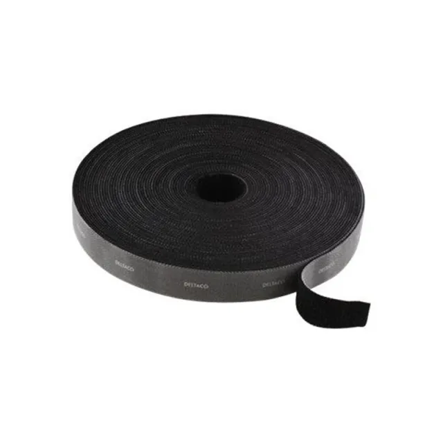 Deltaco Velcrobånd - 5m - Black