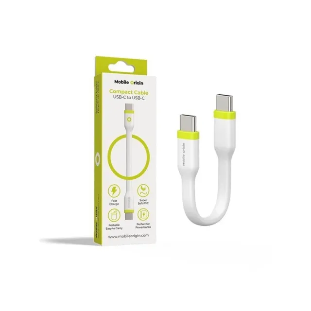 Mobile Origin Compact cable USB-C to USB-C - white