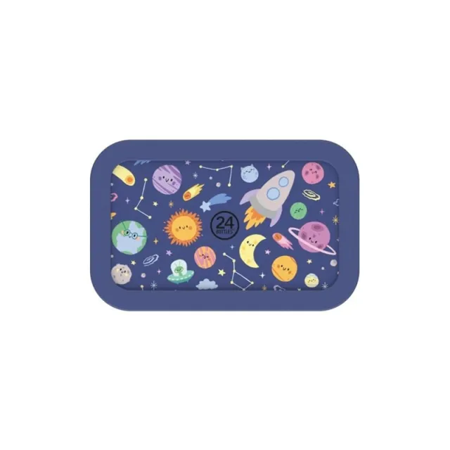 24Bottles Snackbox Space Friends - Blue - Small