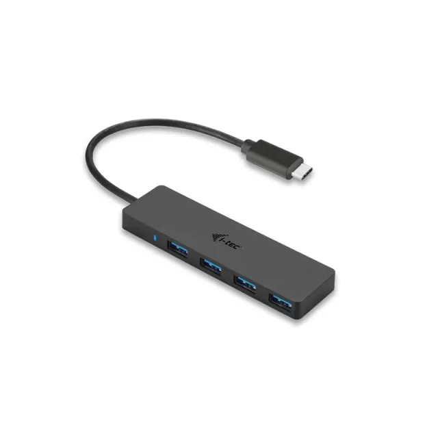 I-Tec USB-C Slim Passive Hub - 4-Port - USB 3.0 - 20 cm cable USB hub - USB 3.0 - 4 ports - Sort