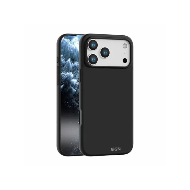 SiGN Liquid Silicone Case for iPhone 17 Pro Max - Black