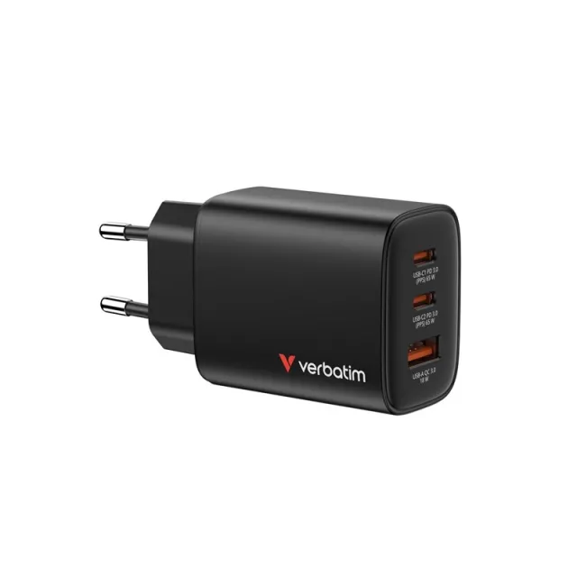 Verbatim Essentials GaN Charger 65W EU plug Black