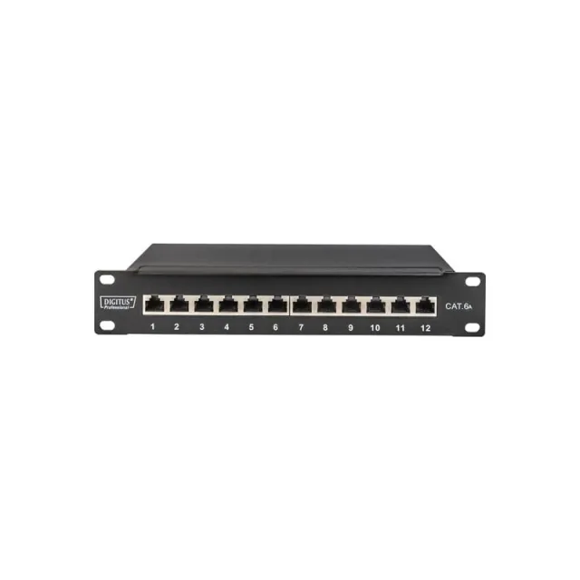 DIGITUS 12-Port Cat6A Shielded Patch Panel