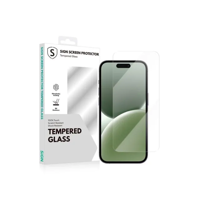 SiGN Tempered Glass Screen Protector for iPhone 17 / 16 Pro