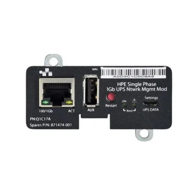 Hewlett-Packard Single Phase 1Gb UPS Network Management Module Netværkskort