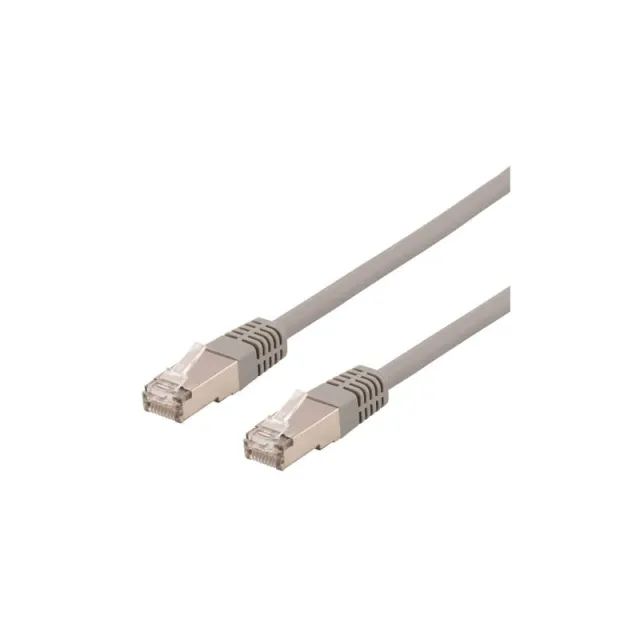 Deltaco STP-611AU - patch cable - 1.5 m - grey - Grå - 1m