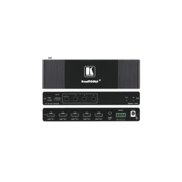 Kramer Electronics VS-411X Videoswitch - HDMI - 2.0 - Sort