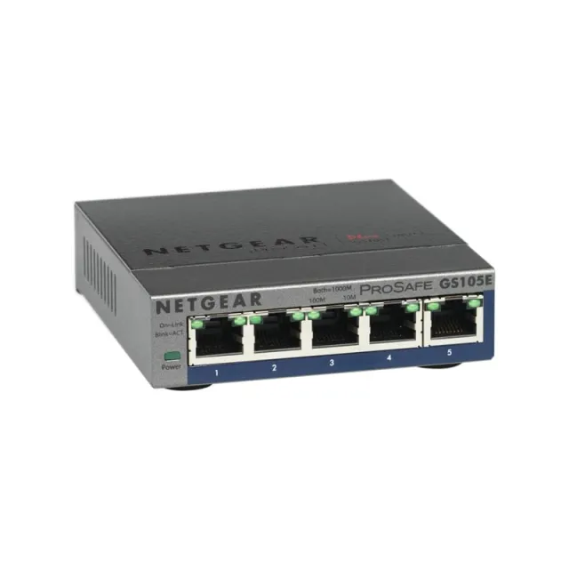 Netgear GS105Ev2 5-Port Gigabit Ethernet Plus Switch