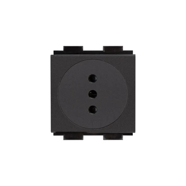 Crestron Electronics Crestron FT2A-PWR-IT series FT2A-PWR-IT-1-BASIC - power socket mechanism - Italy - 1 power socket - black