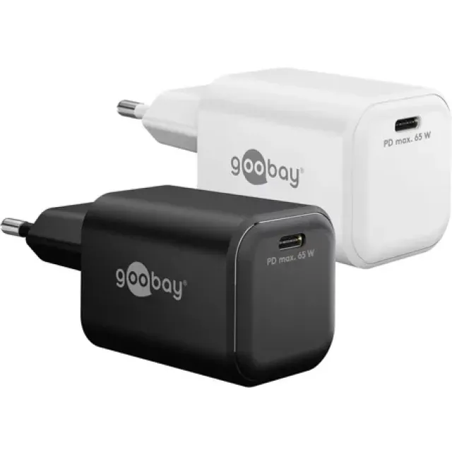 Goobay 79155 Oplader - 65 W - 1x USB-C - 1 porte - Sort - Vekselstrøm - Universel
