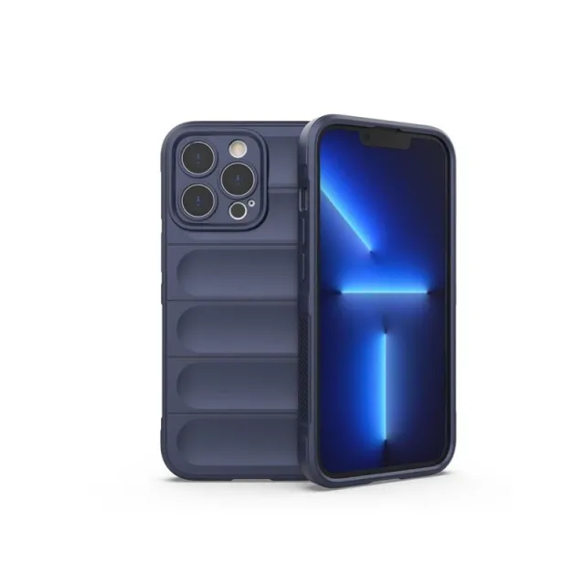 Hurtel Magic Shield Case for iPhone 13 Pro Max Flexible Armored Case Dark Blue