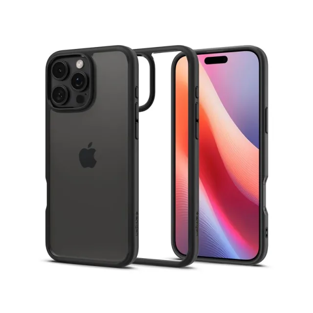 Spigen Crystal Hybrid - Matte Black - iPhone 16 Pro Max