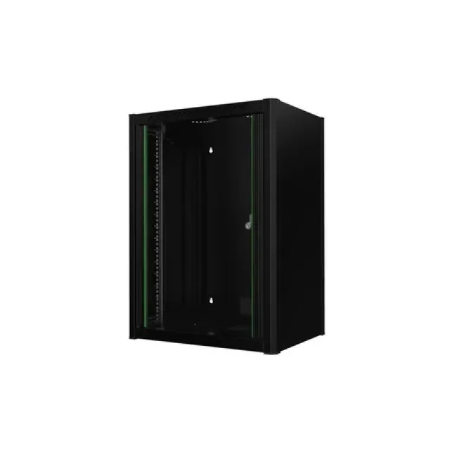 Lanview RWM16U45BL - 16U - Wall mounted rack - 19" - Sort