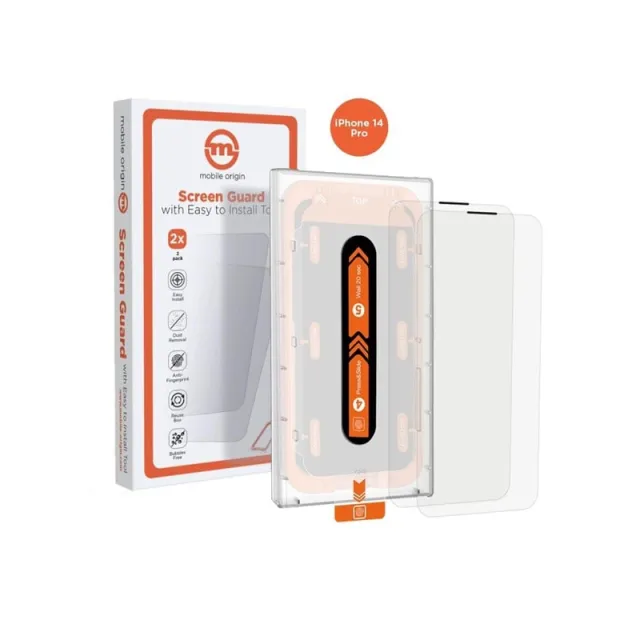 Mobile Origin Screen Guard iPhone 14 Pro with easy applicator - 2 pack